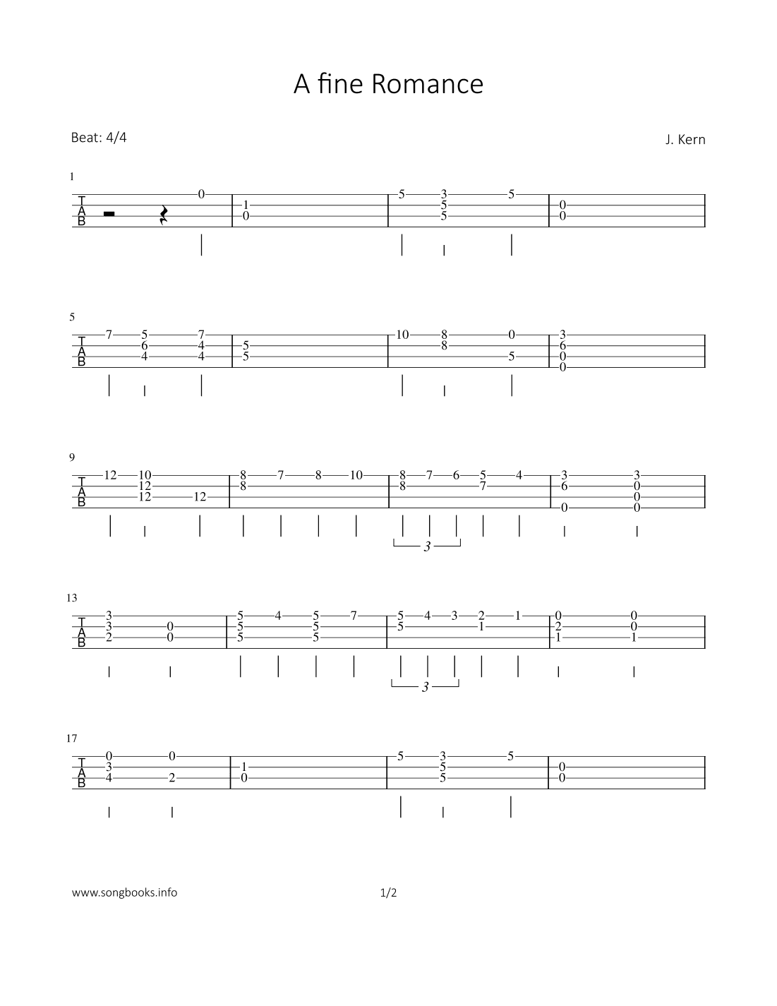A fine Romance (arr. Bettina Schipp)