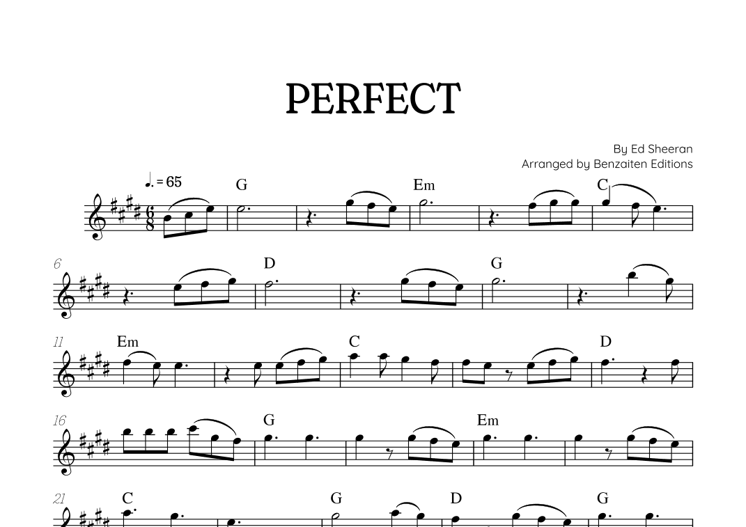 Perfect (arr. Benzaiten Editions)