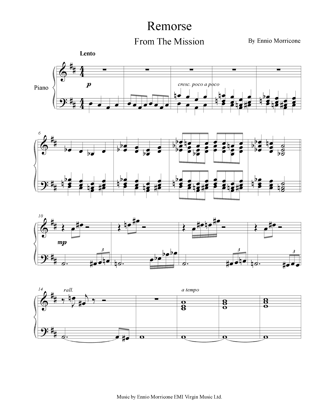 Remorse (arr. Iván Díaz)
