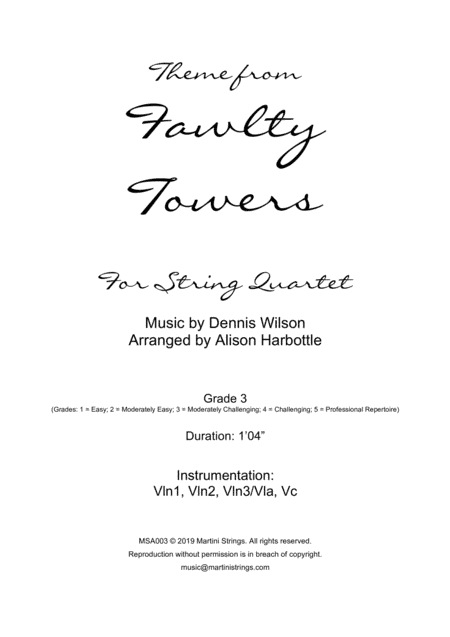 Fawlty Towers (arr. Alison Harbottle)