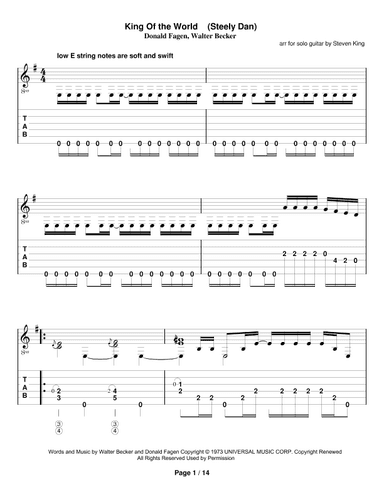 King Of The World (arr. Steven King)