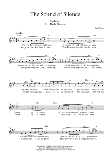 The Sound Of Silence (arr. Duda Oriontte)
