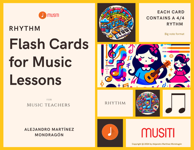 Rhythm Flash Cards For Music Lessons