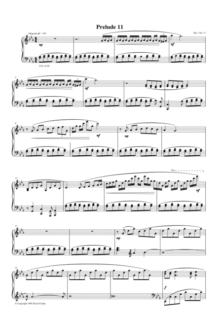 Prelude #11, Op. 1, No.11