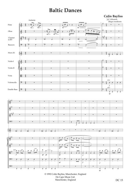 Baltic Dances - score only
