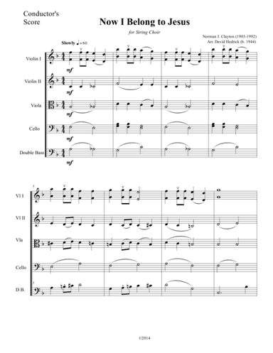 Now I Belong to Jesus (arr. William David Hedrick)