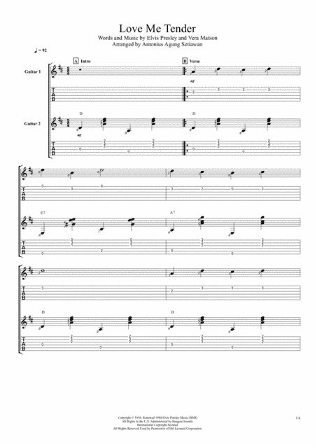 Love Me Tender (arr. Antonius Agung Setiawan)