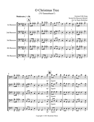 O Christmas Tree (G) (Bassoon Quintet) (arr. Regis Bookshar)