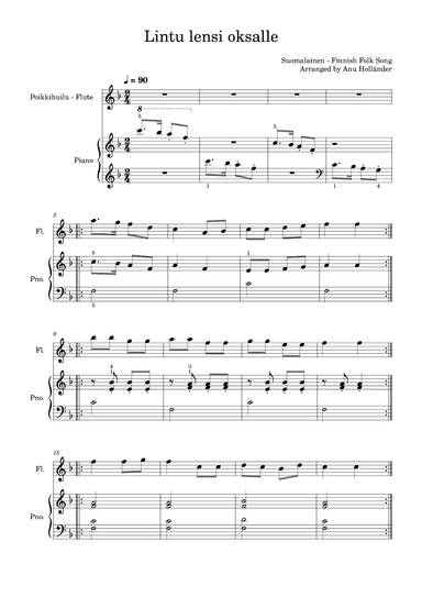 Soittosalkku: Lintu lensi oksalle (arr. Anu Holländer)