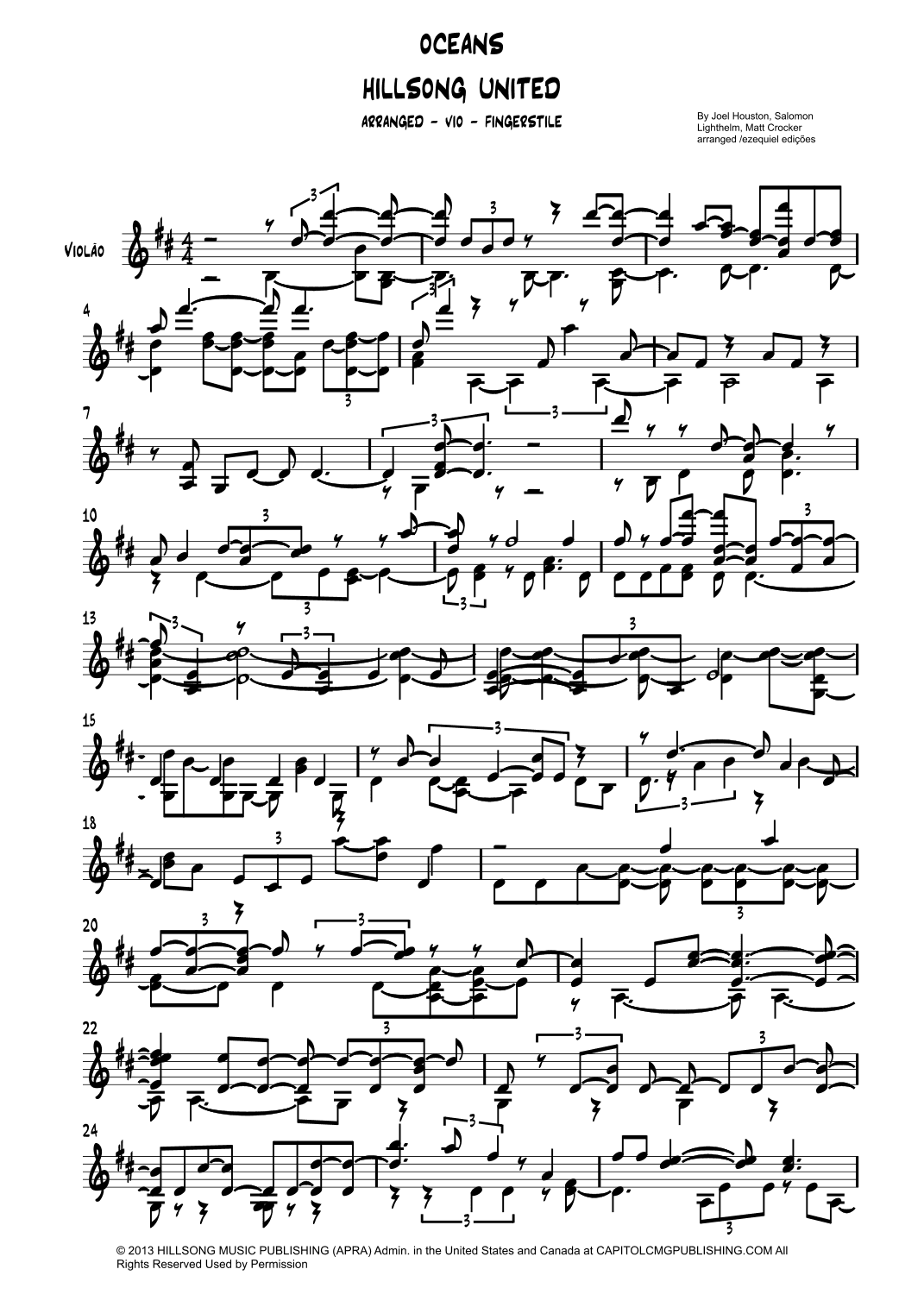 Oceans (where Feet May Fail) (arr. by Ezequiel zeferino edição)