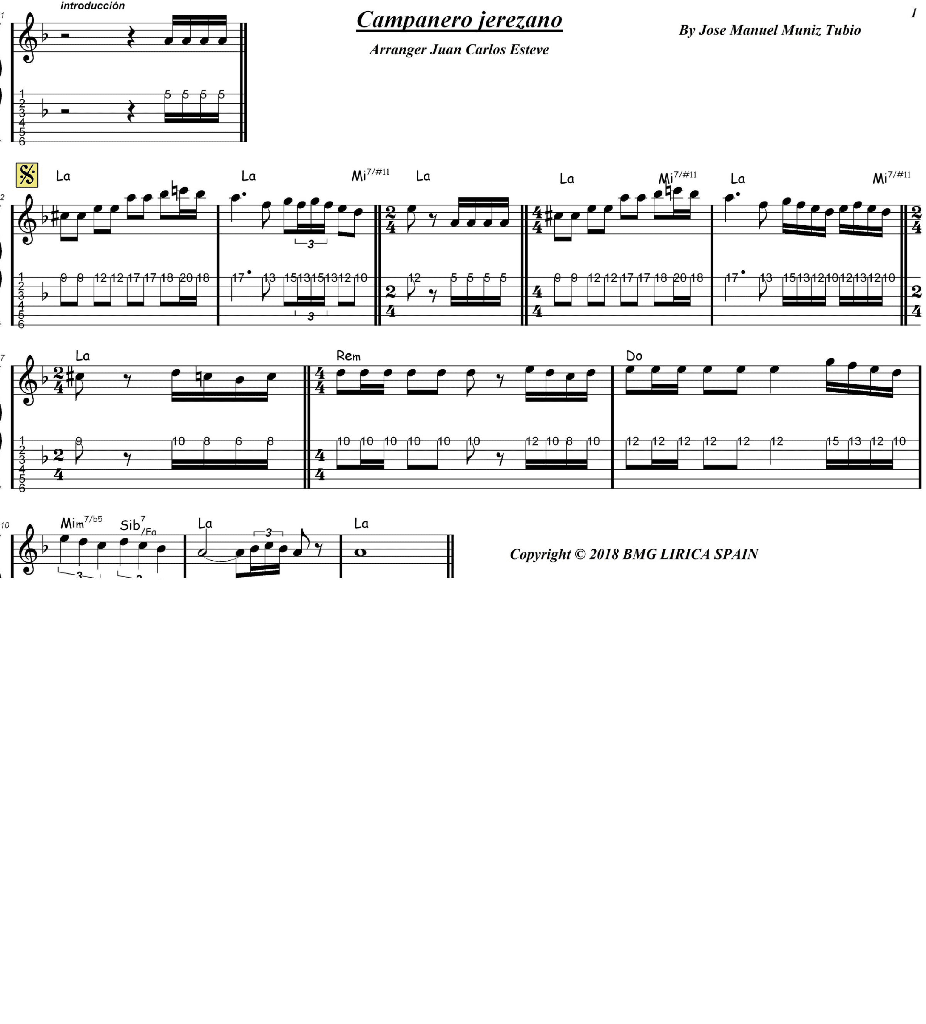 Campanero Jerezano (arr. juan carlos esteve / Gran Coda)