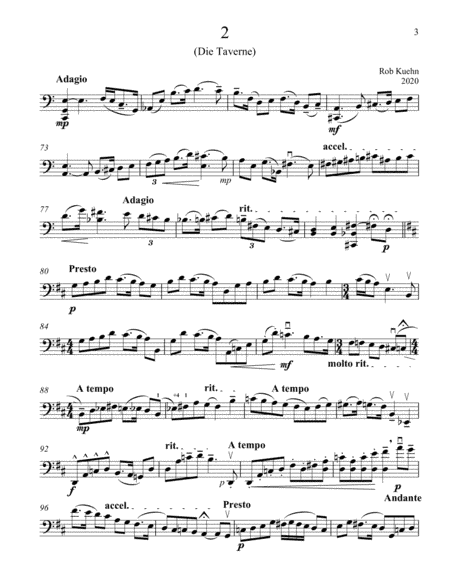 Suite for Solo Cello 2. Die Taverne