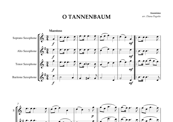 O Tannenbaum (arr. Diana Pagotto)