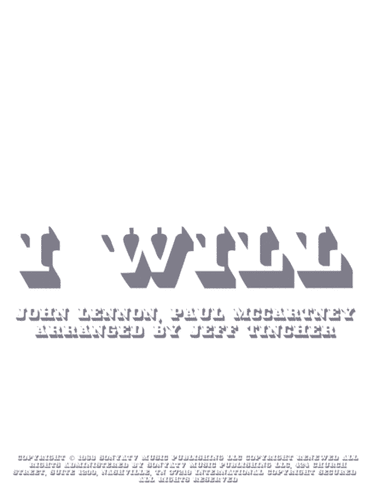 I Will (arr. Jeff Tincher)