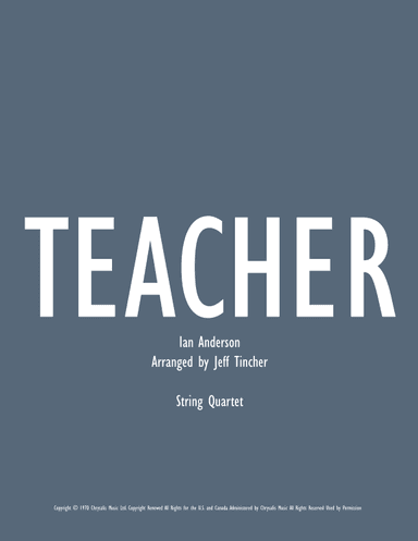 Teacher (arr. Jeff Tincher)