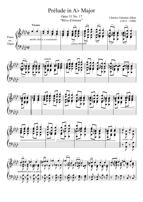 Prelude Opus 31 No. 17 in Ab Major (arr. Zachary Corbett)
