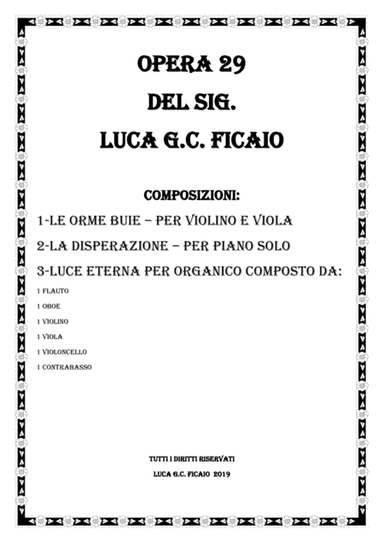OPERA 29 - TRIO DI COMPOSIZIONI
