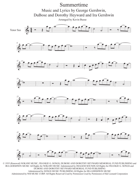 Summertime (arr. Kevin Busse)