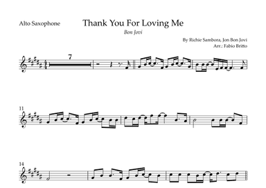 Thank You For Loving Me (arr. Fabio Britto)