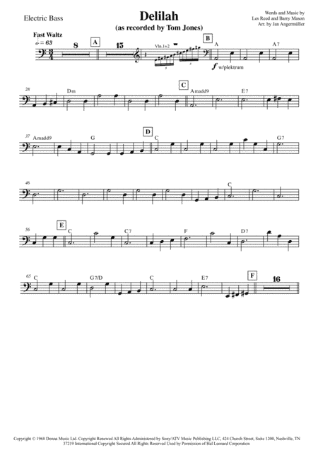 Delilah (arr. Jan Angermüller)