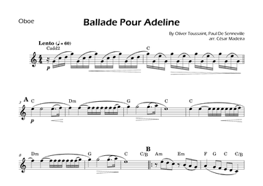 Ballade Pour Adeline (arr. César Madeira)