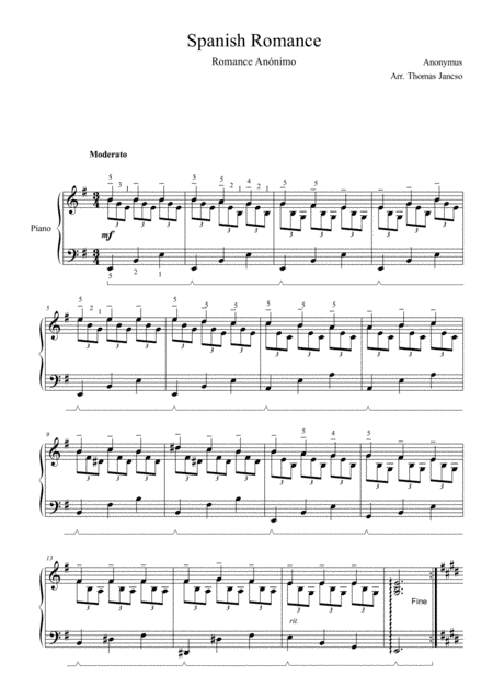 Spanish Romance (arr. Thomas Jancso)