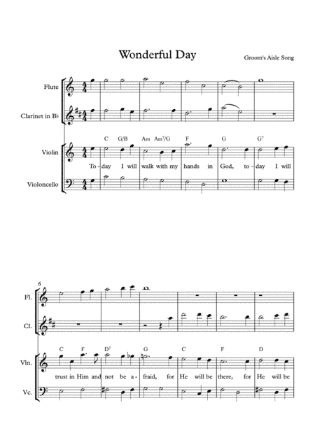 Wonderful Day - C Major (arr. Angie Wiranata)
