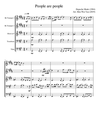 People Are People (arr. SHIU Wai Yau, William)