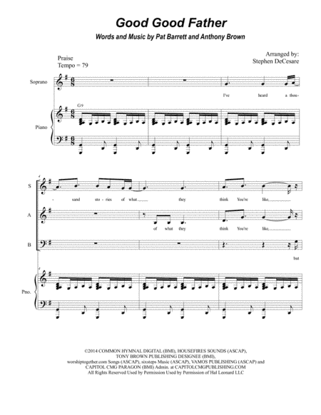 Good Good Father (arr. Stephen DeCesare)