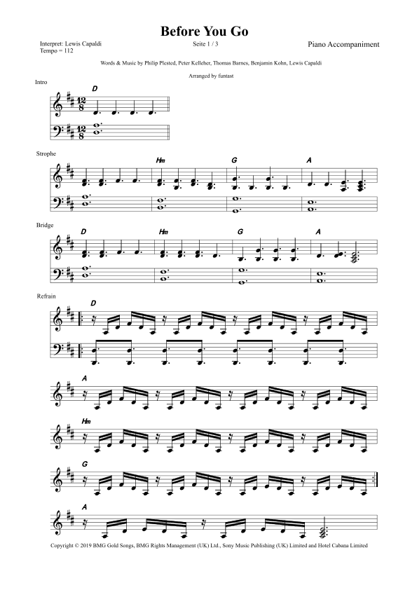 Before You Go (arr. funtast)