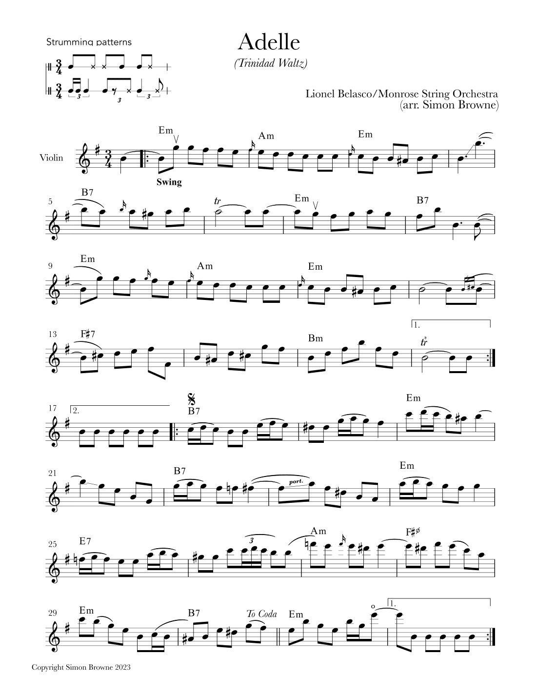 Adelle (arr. Simon Browne)