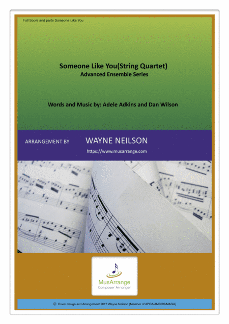 Someone Like You (arr. Wayne Neilson (APRA/AMCOS/MAGA))