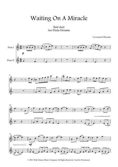 Waiting On A Miracle (arr. Duda Oriontte)
