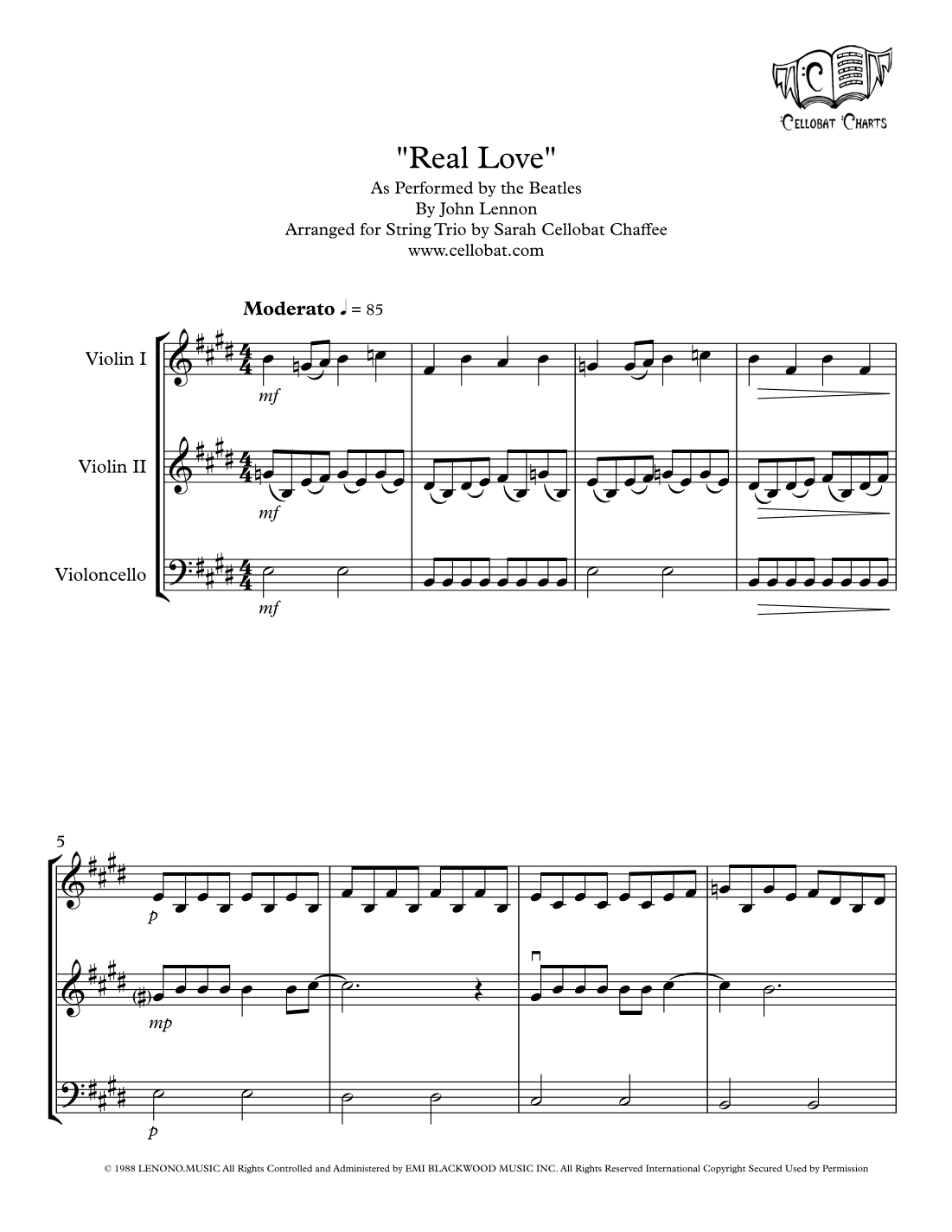 Real Love (arr. Sarah Cellobat Chaffee)