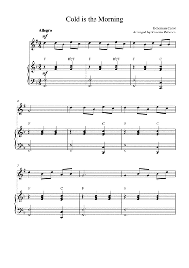 Cold is the morning (arr. Kaiserin Rebecca)
