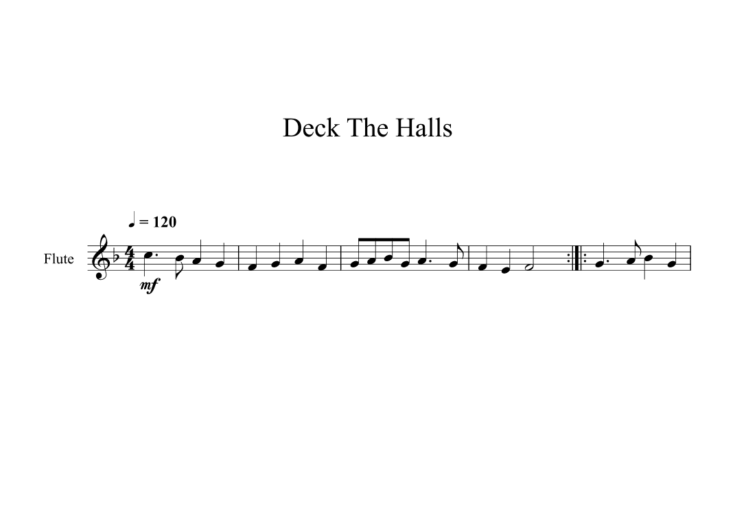 Deck The Halls (Flute) (arr. Digital Book Music)
