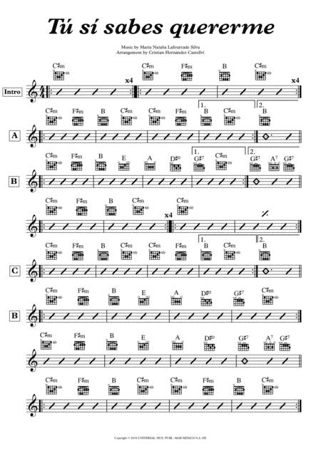 Tu Si Sabres Quererme (arr. Cristian Hernandez Castellvi)