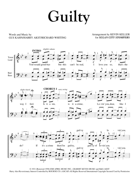 Guilty (arr. Kevin Keller)