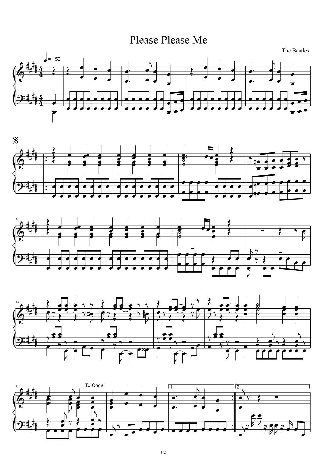 Please Please Me (arr. The Beatles)