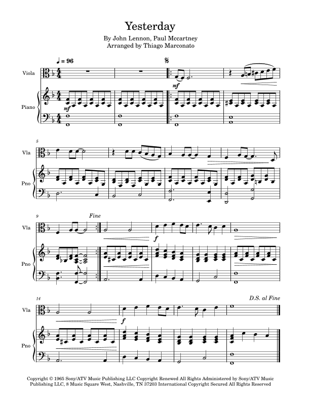 Yesterday (arr. Thiago Marconato)