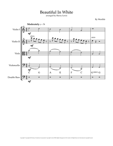 Beautiful In White (arr. Sherry Lewis)