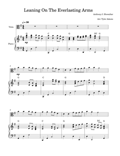Leaning On The Everlasting Arms (arr. Tyler Adams)