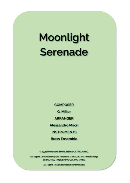Moonlight Serenade (arr. Alessandro Macrì)