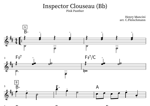 Inspector Clouseau Theme (arr. Christoph Fleischmann)