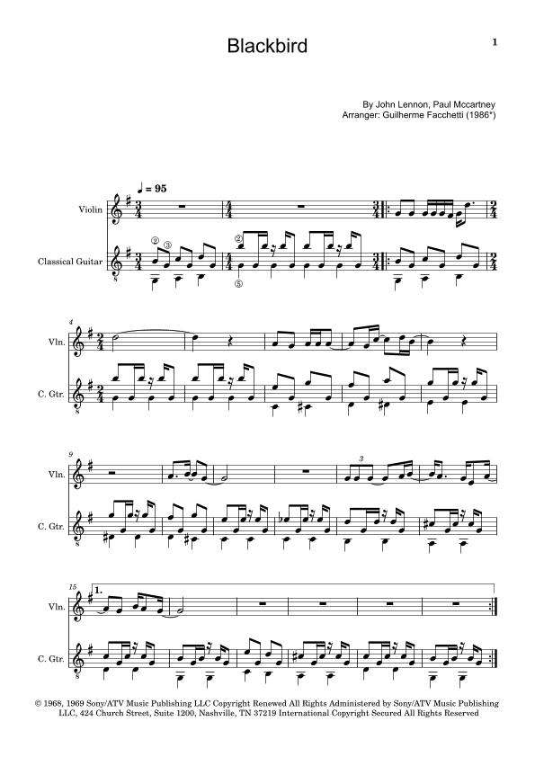 Blackbird (arr. Guilherme Facchetti)