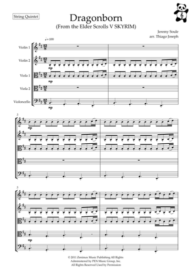 Dragonborn (skyrim Theme) (arr. Thiago Joseph)