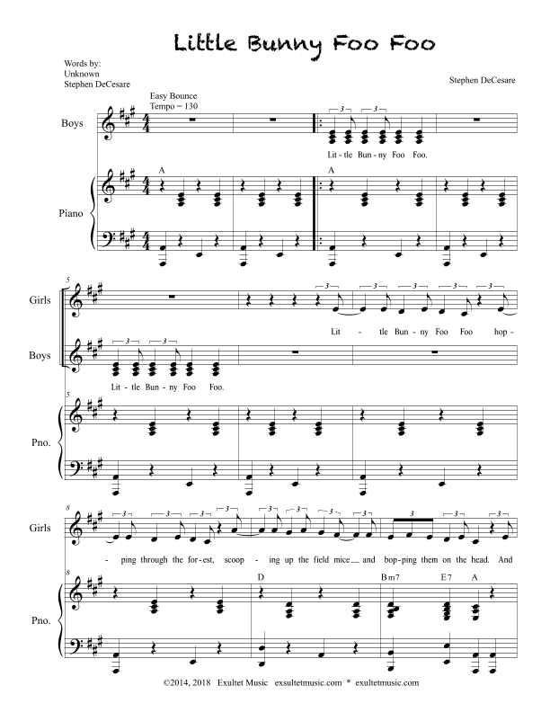 Little Bunny Foo Foo (Children's Choir)