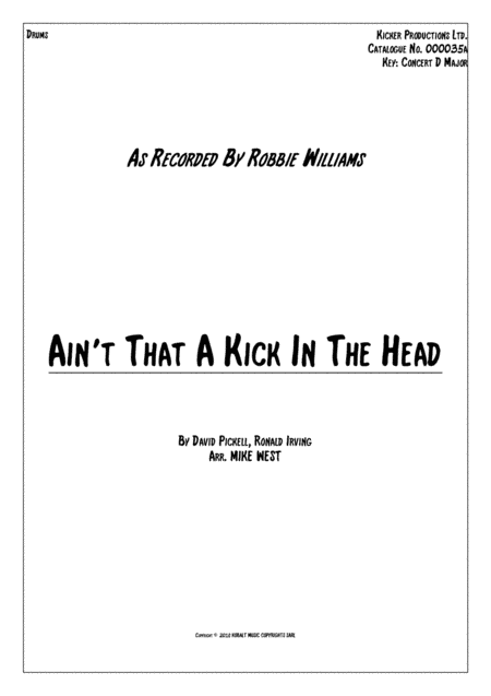 Ain't That A Kick In The Head (arr. Mike West)