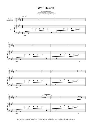Wet Hands (arr. Henrique F Mangoni)
