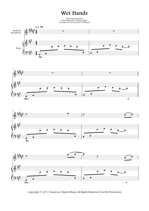 Wet Hands (arr. Henrique F Mangoni)